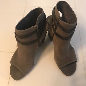 Block Heel Peep-Toe Bootie